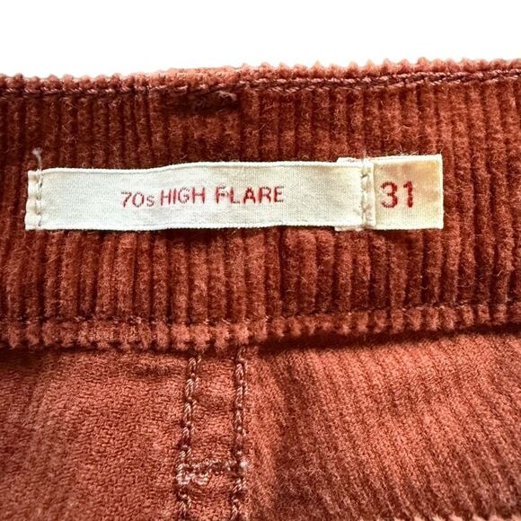 Levi's Premium 70'S HIGH RISE FLARE CORDUROY Pant Jean 31 - Picture 6 of 6